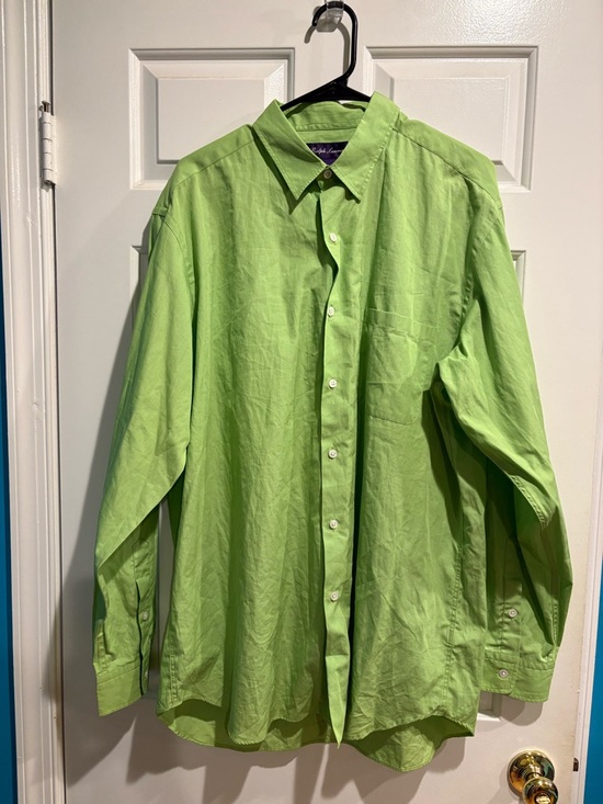 Ralph Lauren Purple Label Other - Ralph Lauren purple label button down pocket men’s  cotton shirt green XL